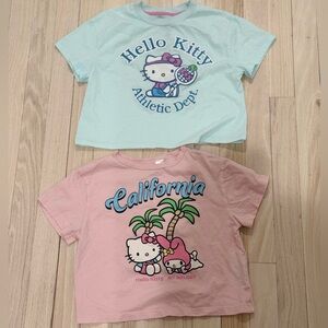 Girls Hello Kitty Pink and Blue Graphic Tees